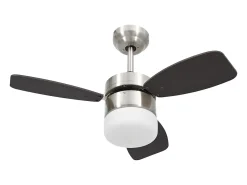 Ventilador de techo con luz con mando marrón oscuro 76 cm ES392597