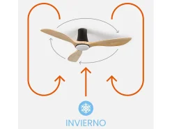 Ventilador de Techo con Luz 3 Aspas 56W 6 Velocidades Dakota Dayron