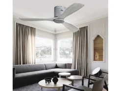 Ventilador de techo de 52 pulgadas - Ventilador de techo de 3 aspas con control remoto - 6 velocidades - para sala de estar y dormitorio