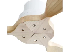 Ventilador de techo de madera de 52 pulgadas - Ventilador de techo con control remoto, 6 velocidades y 3 aspas - para sala de estar