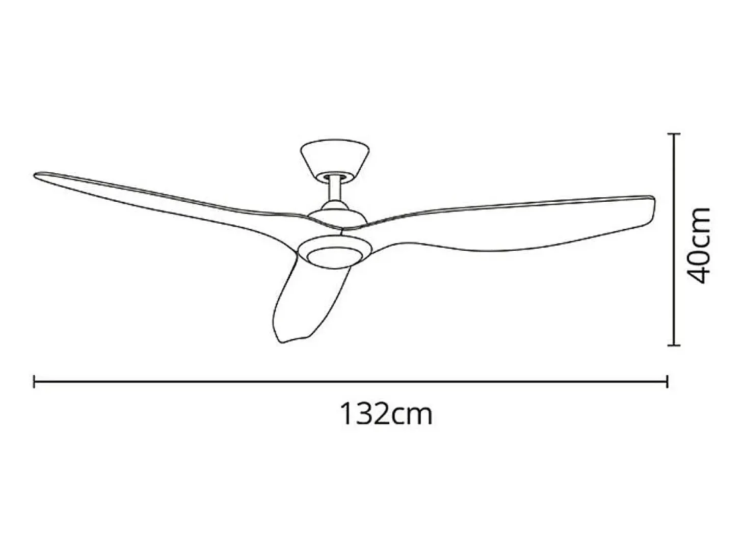 Ventilador de techo Delfos Bel Air 20W 3 aspas mando a distancia blanco Ø132 cm