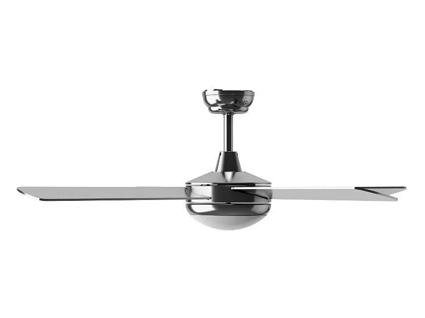 Ventilador de techo Evvo V516 65W 4 aspas 3 velocidades plata Ø132 cm