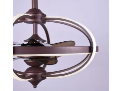 Ventilador de techo Imbat Lumit 152W 3 aspas mando a distancia marrón Ø65 cm