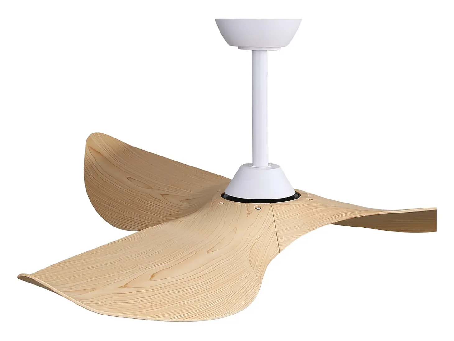 Ventilador de techo interior de 52 pulgadas sin luz, control remoto de 6 velocidades, 3 aspas de ABS, motor CC reversible para el hogar (132 x 132 x 30 cm)