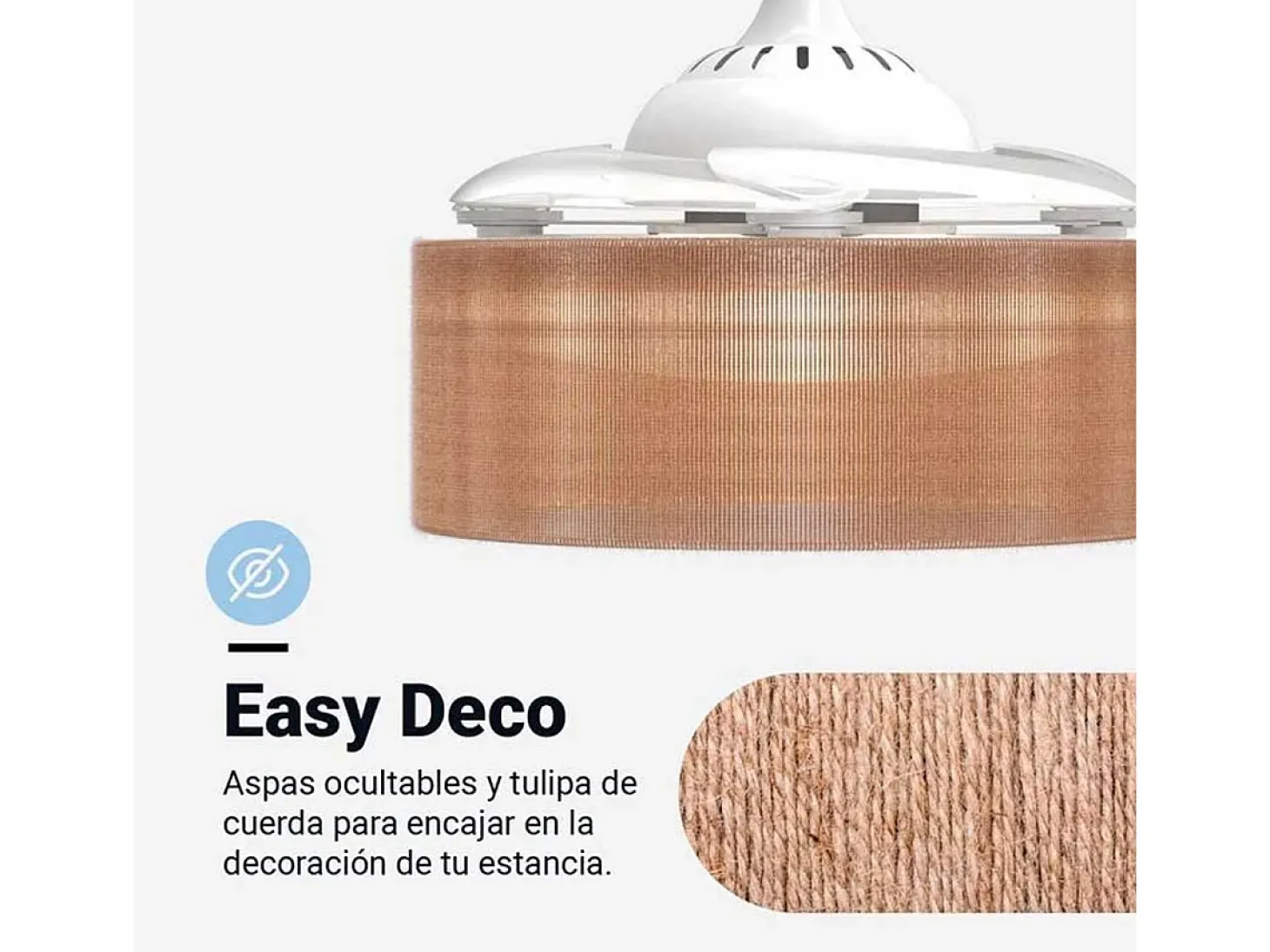Ventilador de techo Jaloque 5042WFC Universal Blue 65W 4 aspas retráctiles marrón