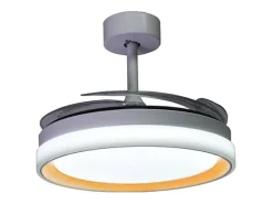 Ventilador de techo Kigali Mini Bel Air 48W 4 aspas retráctiles blanco/oro Ø91 cm