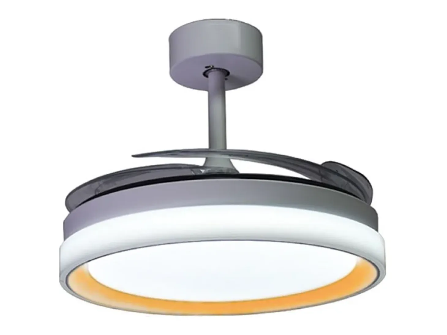 Ventilador de techo Kigali Mini Bel Air 48W 4 aspas retráctiles blanco/oro Ø91 cm
