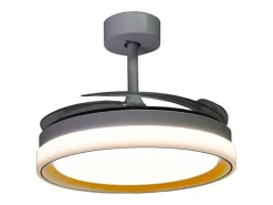 Ventilador de techo Kigali Mini Bel Air 48W 4 aspas retráctiles blanco/oro Ø91 cm