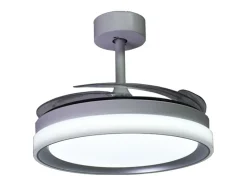 Ventilador de techo Kigali Bel Air 72W aspas retráctiles mando a distancia blanco/plata Ø108 cm