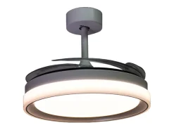 Ventilador de techo Kigali Bel Air 72W aspas retráctiles mando a distancia blanco/plata Ø108 cm