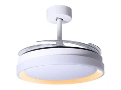 Ventilador de techo Kigali Bel Air 72W aspas retráctiles mando a distancia blanco/oro Ø108 cm