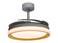 Ventilador de techo Kigali Bel Air 72W aspas retráctiles mando a distancia blanco/oro Ø108 cm
