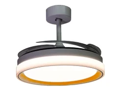 Ventilador de techo Kigali Bel Air 72W aspas retráctiles mando a distancia blanco/oro Ø108 cm
