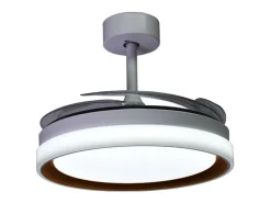 Ventilador de techo Kigali Bel Air 72W aspas retráctiles mando a distancia blanco/marrón Ø108 cm