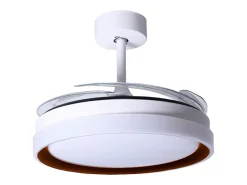 Ventilador de techo Kigali Bel Air 72W aspas retráctiles mando a distancia blanco/marrón Ø108 cm