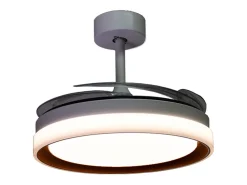 Ventilador de techo Kigali Bel Air 72W aspas retráctiles mando a distancia blanco/marrón Ø108 cm