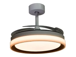 Ventilador de techo Kigali Bel Air 72W aspas retráctiles mando a distancia blanco/marrón Ø108 cm