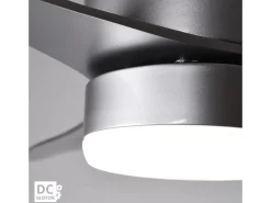 Ventilador de techo Nasim Lumit 16W 3 aspas con luz LED plateado Ø132 cm