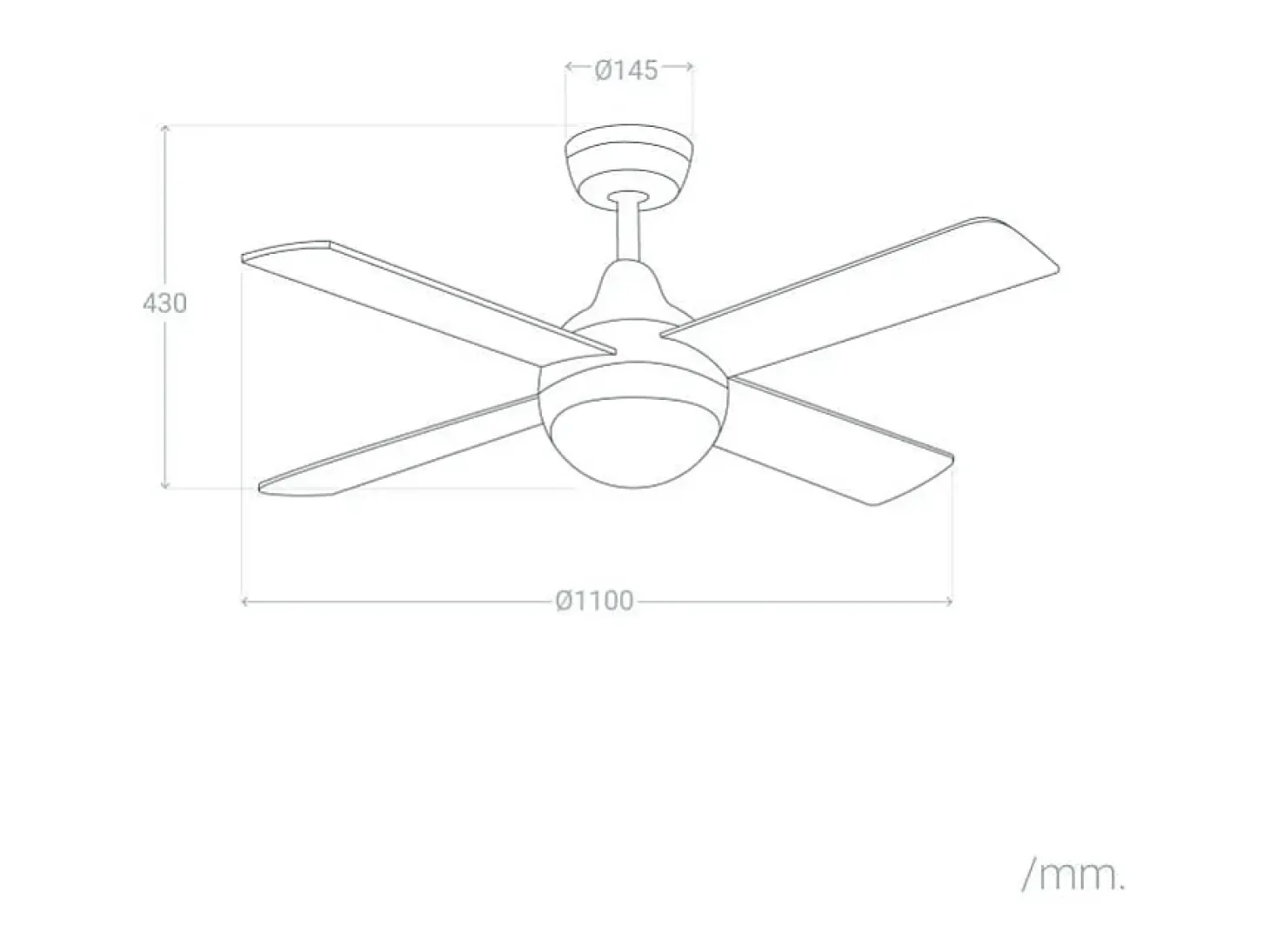 Ventilador de Techo Navy Niquel 110cm Níquel Wifi: