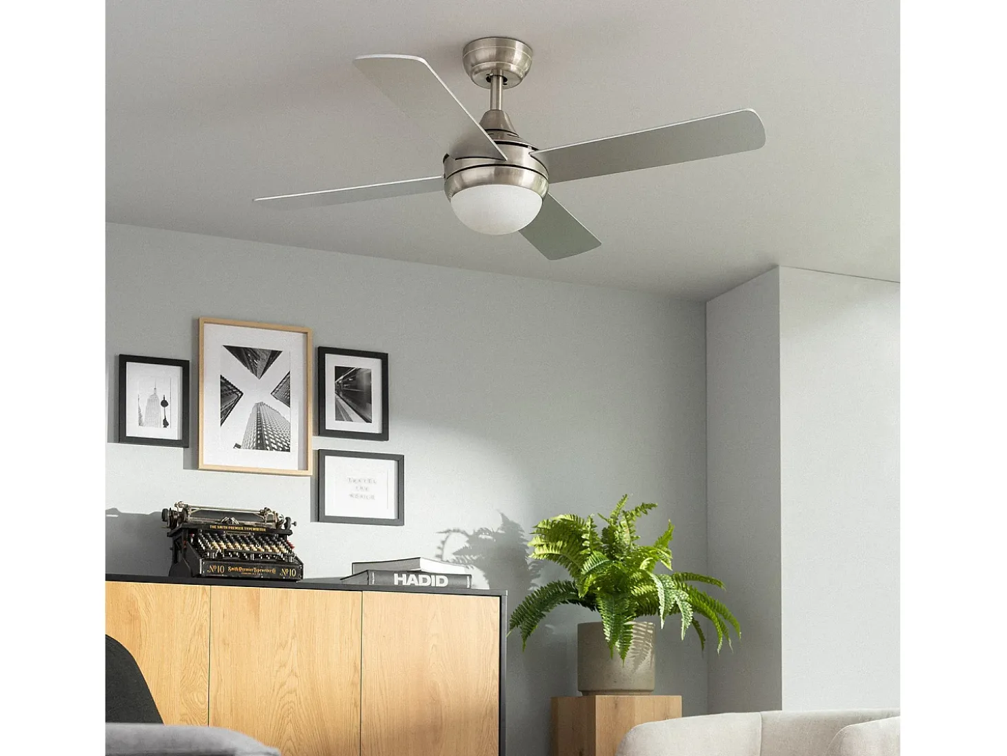 Ventilador de Techo Navy Niquel 110cm Níquel Wifi: