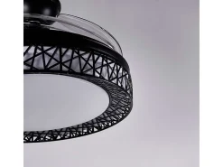 Ventilador de techo Nido Bel Air 72W aspas retráctiles mando a distancia negro Ø108 cm