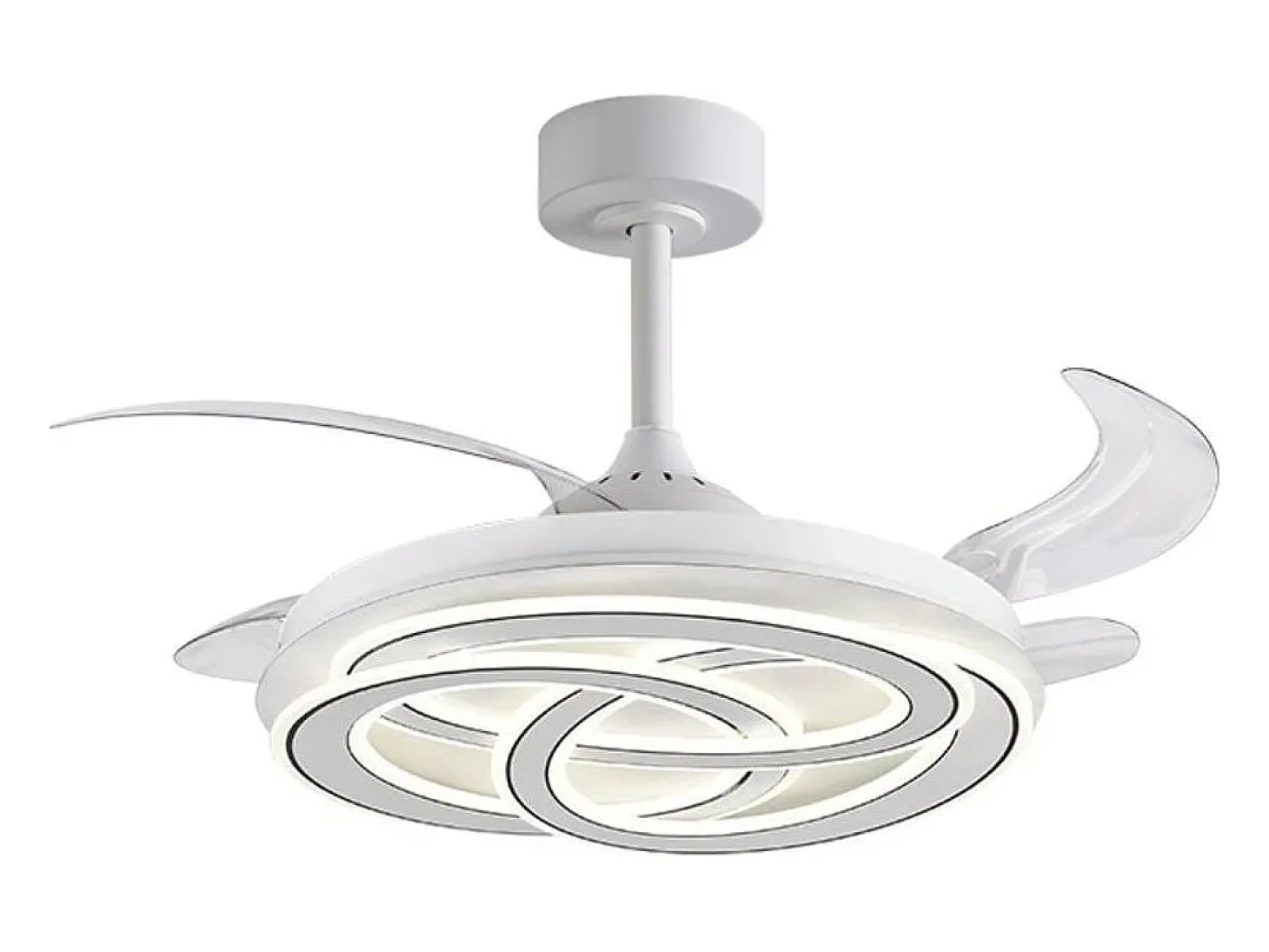 Ventilador de techo Nudos Bel Air 200W 4 aspas retráctiles con luz LED blanco Ø108 cm