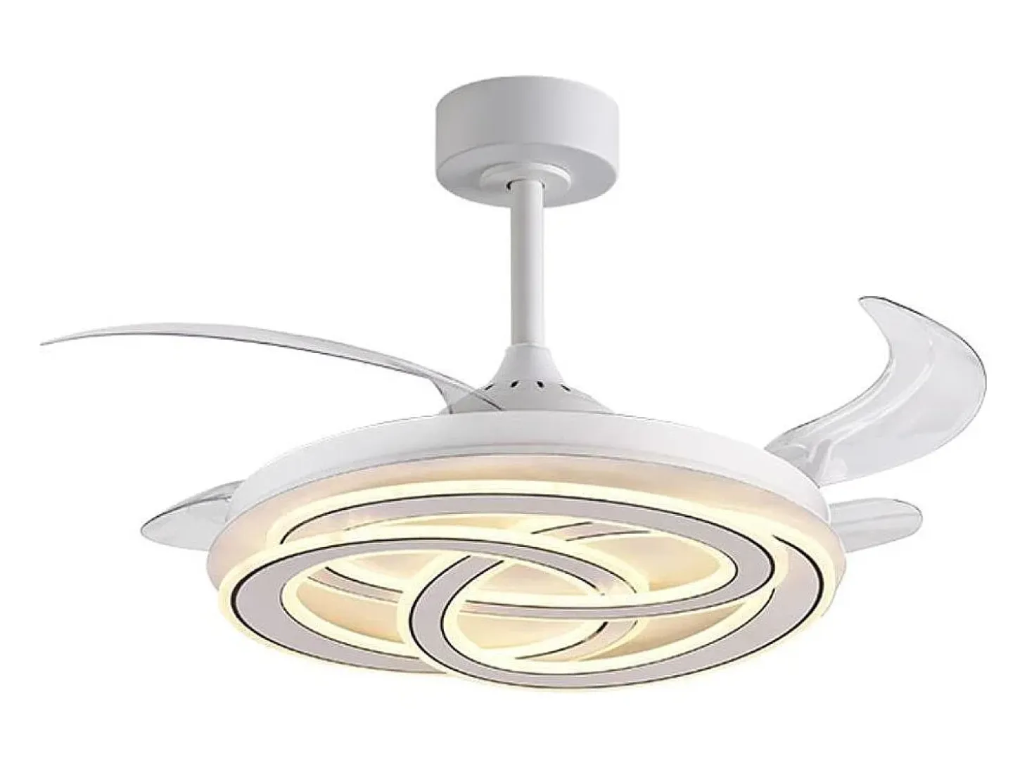 Ventilador de techo Nudos Bel Air 200W 4 aspas retráctiles con luz LED blanco Ø108 cm