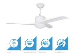 Ventilador de techo Orbegozo CP 92105 50W función verano/invierno blanco Ø105 cm