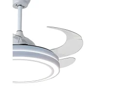 Ventilador de techo Quebec Bel Air 72W 4 aspas retráctiles mando a distancia blanco Ø108 cm