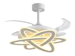 Ventilador de techo Saturno Bel Air 200W 4 aspas retráctiles con luz LED blanco Ø108 cm