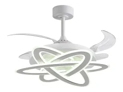 Ventilador de techo Saturno Bel Air 200W 4 aspas retráctiles con luz LED blanco Ø108 cm