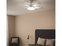 Ventilador de Techo Silencioso Patroclo Blanco 106cm Motor DC Blanco CCT Con Luz Mando a Distancia Wifi: False