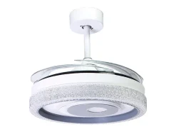 Ventilador de techo Trio Bel Air 72W aspas retráctiles mando a distancia blanco Ø108 cm