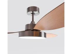 Ventilador de techo Tulum Shakespear 25W 3 aspas mando a distancia natural Ø120 cm