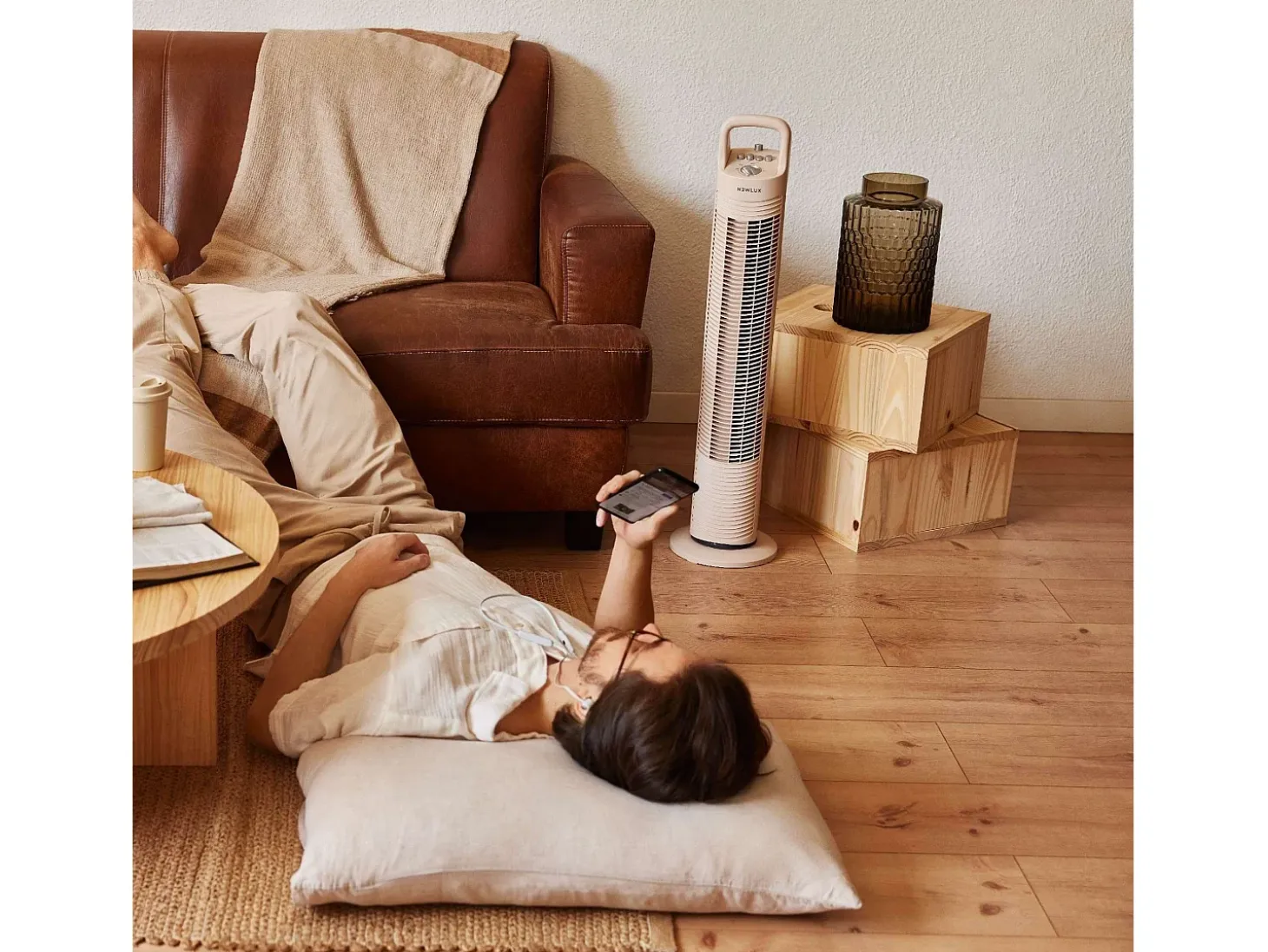 Ventilador de Torre W80 Rosa - Newlux