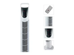 Ventilador de torre Jose Homcom 40W oscilante + 3 velocidades + control remoto blanco 78,5 cm
