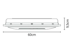 Ventilador empotrable Panel Bel Air 3 aspas blanco 9,5x60 cm