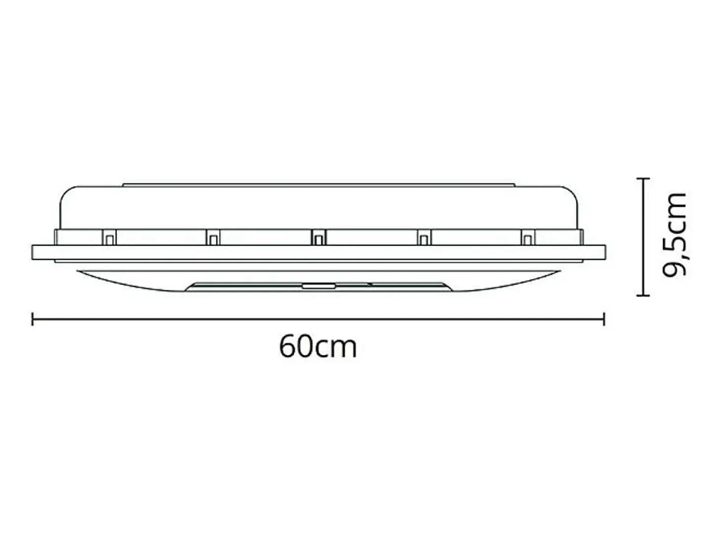 Ventilador empotrable Panel Bel Air 3 aspas blanco 9,5x60 cm