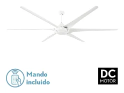 Ventilador Extragrande Dc Moncayo Blanco Led Cct Regulable