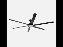 Ventilador Extragrande Dc Almanzor Negro Led Cct Regulable Temporizador Fabrilamp