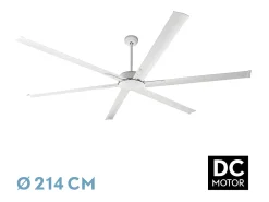 Ventilador Extragrande Dc Almanzor Blanco Led Cct Regulable Temporizador Fabrilamp