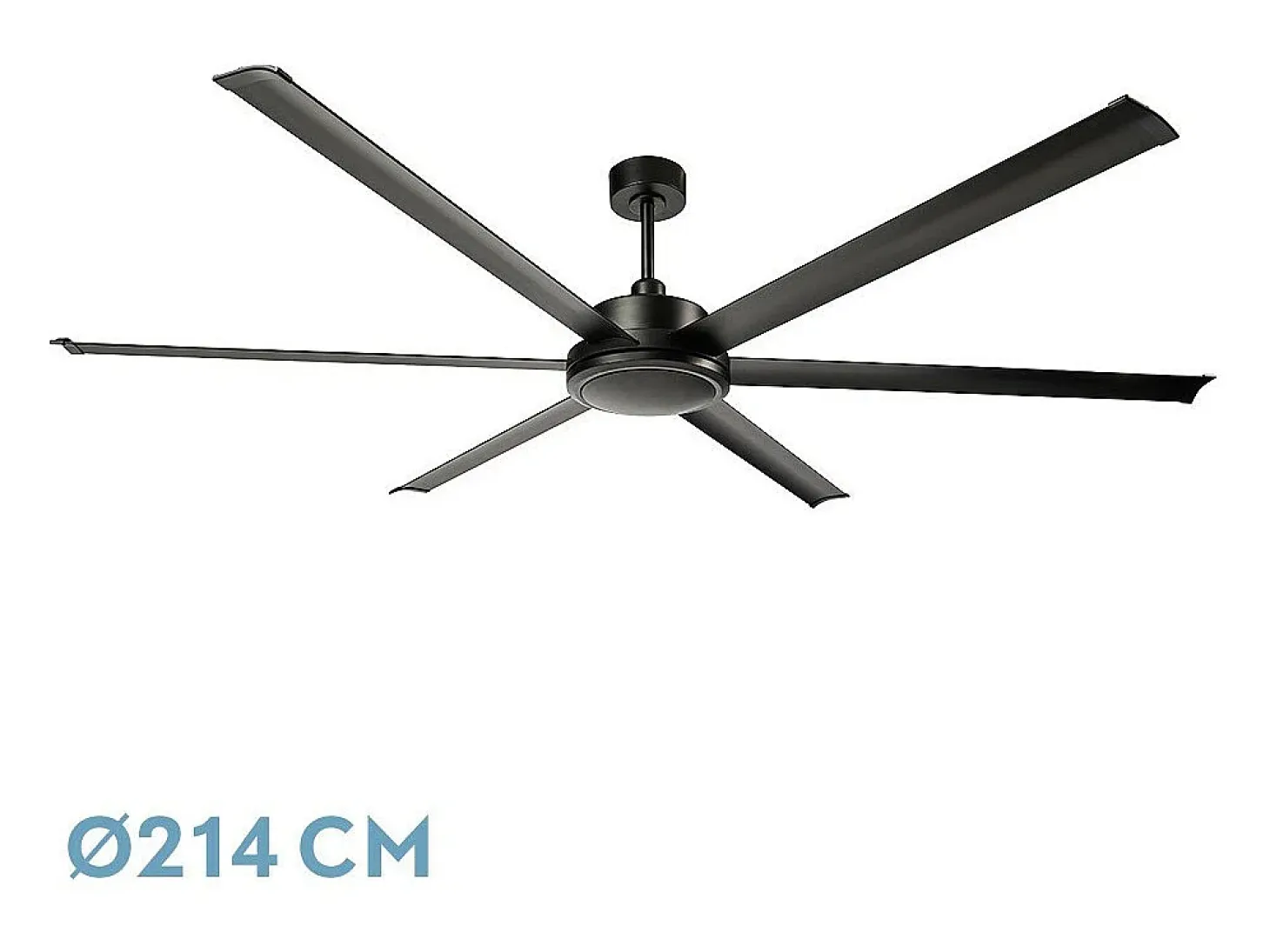 Ventilador Extragrande Dc Sanson S Negro Sin Luz Con Temporizador