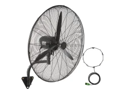 Ventilador Nebulizador SucceBuy de 74,9 CM, 9500 CFM, 3 Velocidades, para Montaje en Pared