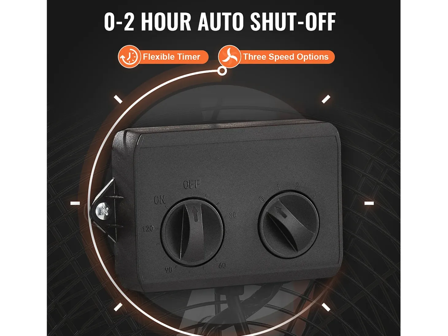 Ventilador SucceBuy de Tambor Industrial de 61 cm con Temporizador Conveniente y 3 Velocidades Ajustables - Perfecto para Grandes Espacios como Almacenes y Garajes