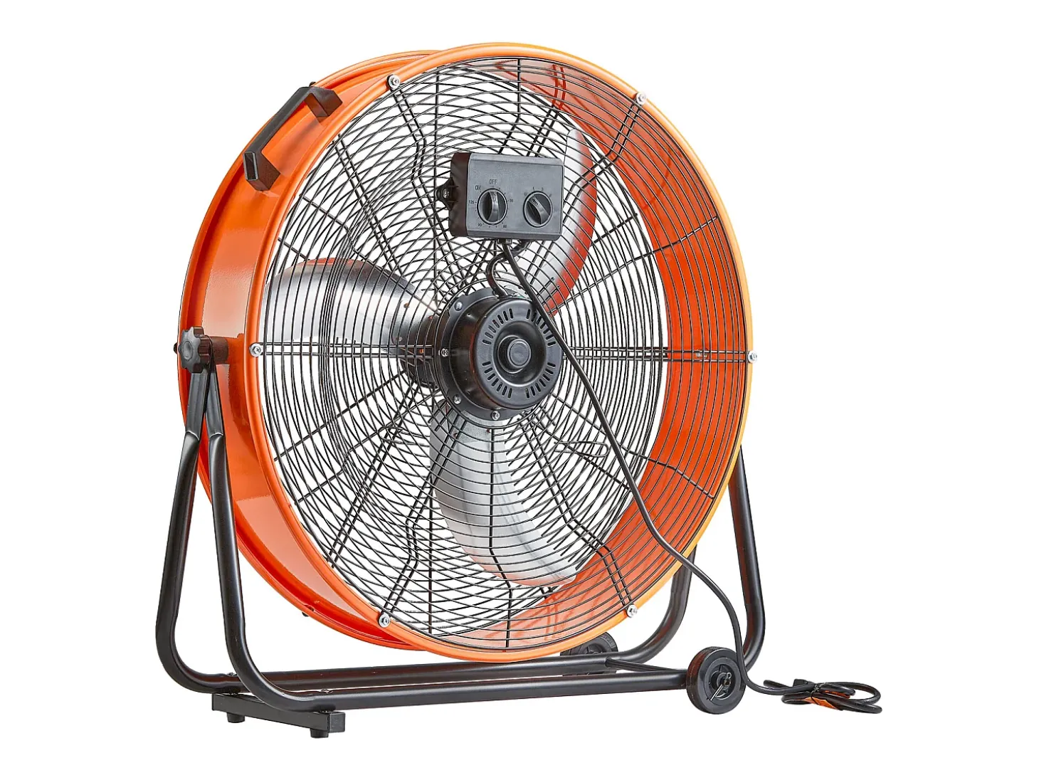 Ventilador SucceBuy de Tambor Industrial de 61 cm con Temporizador Conveniente y 3 Velocidades Ajustables - Perfecto para Grandes Espacios como Almacenes y Garajes