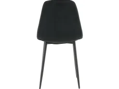 Venture Home Sillas comedor 2 uds Polar terciopelo negro con costuras
