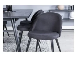 Venture Home Sillas de comedor 2 uds Velvet poliéster negro
