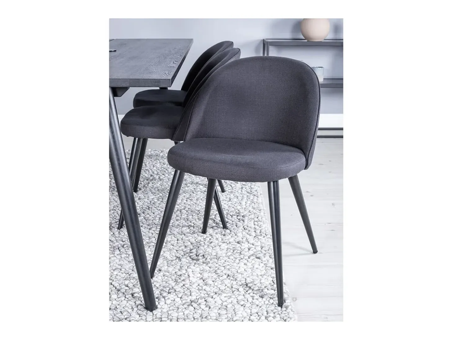 Venture Home Sillas de comedor 2 uds Velvet poliéster negro