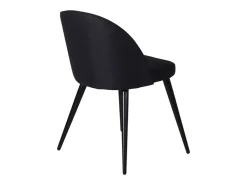 Venture Home Sillas de comedor 2 uds Velvet poliéster negro