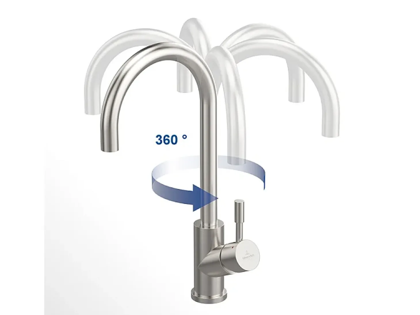 VILLEROY ET BOCH Grifo de cocina Umbrella antracita